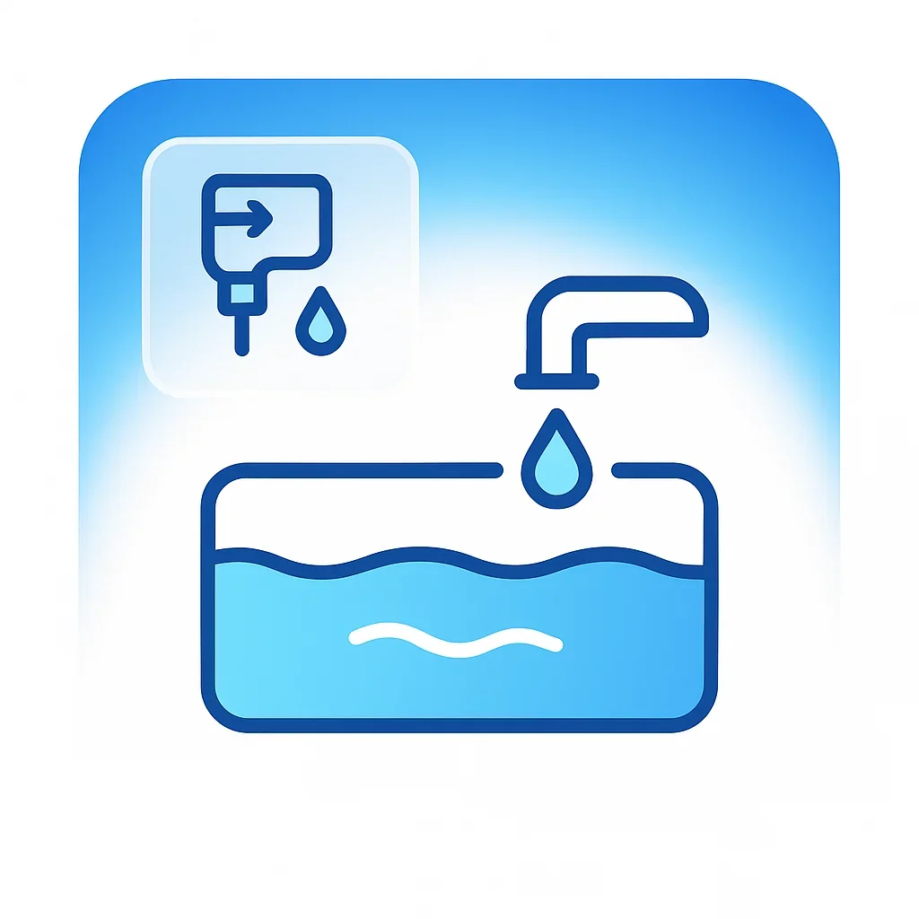 Technician testing pool autofill valve