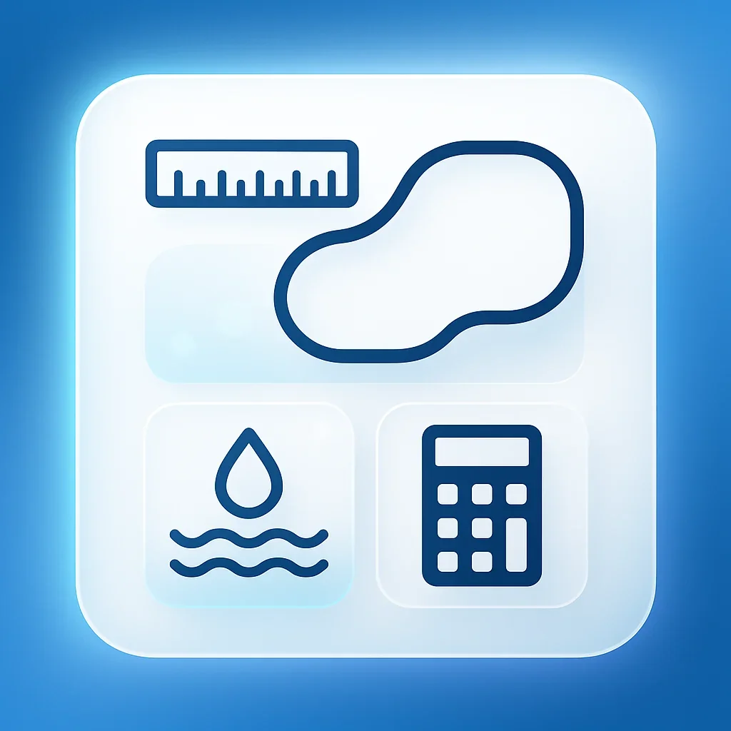 Measuring pool to calculate gallon volume