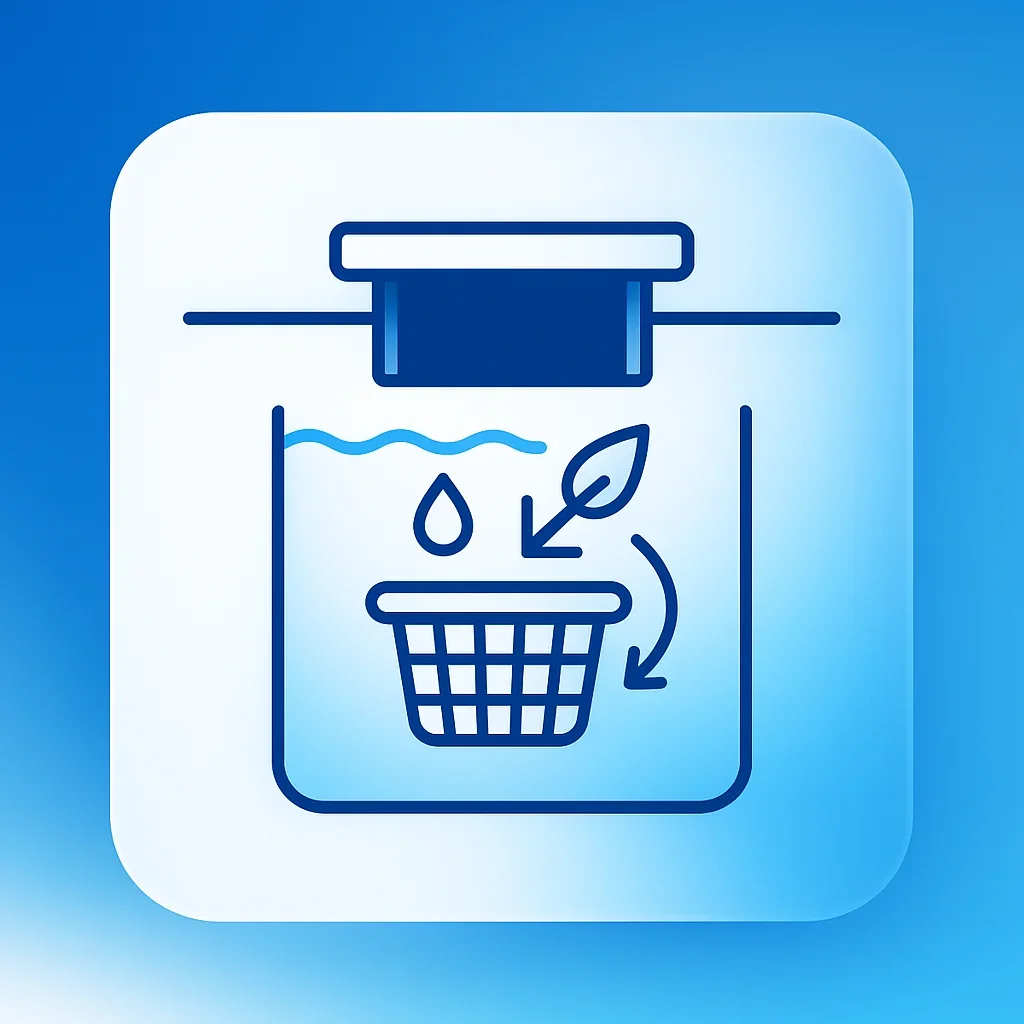 Inspección del skimmer de la piscina