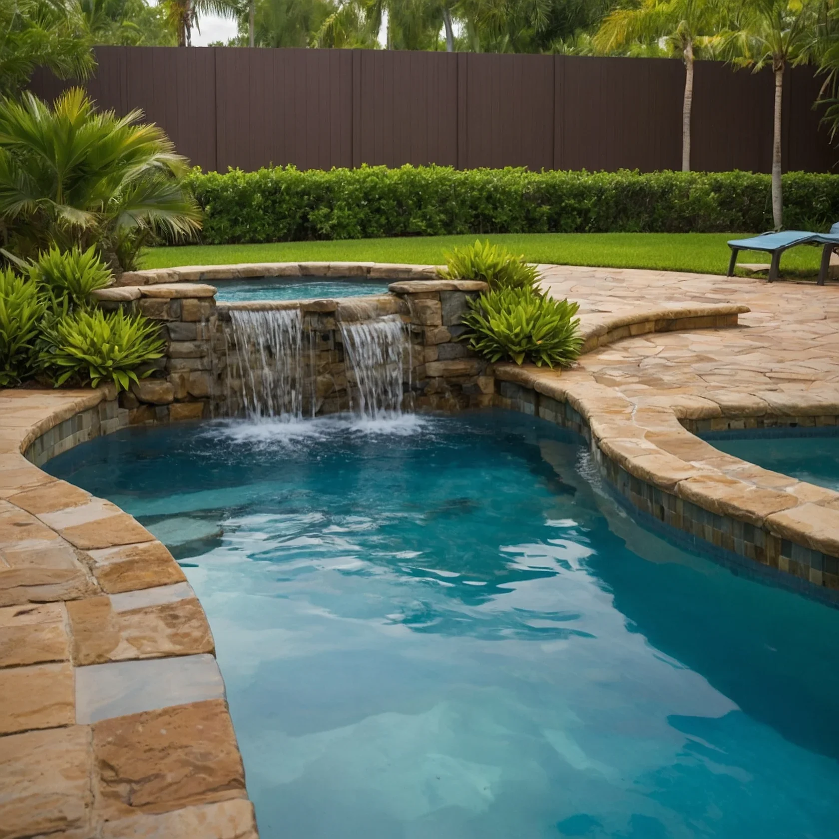 Technician performing pool leak detection